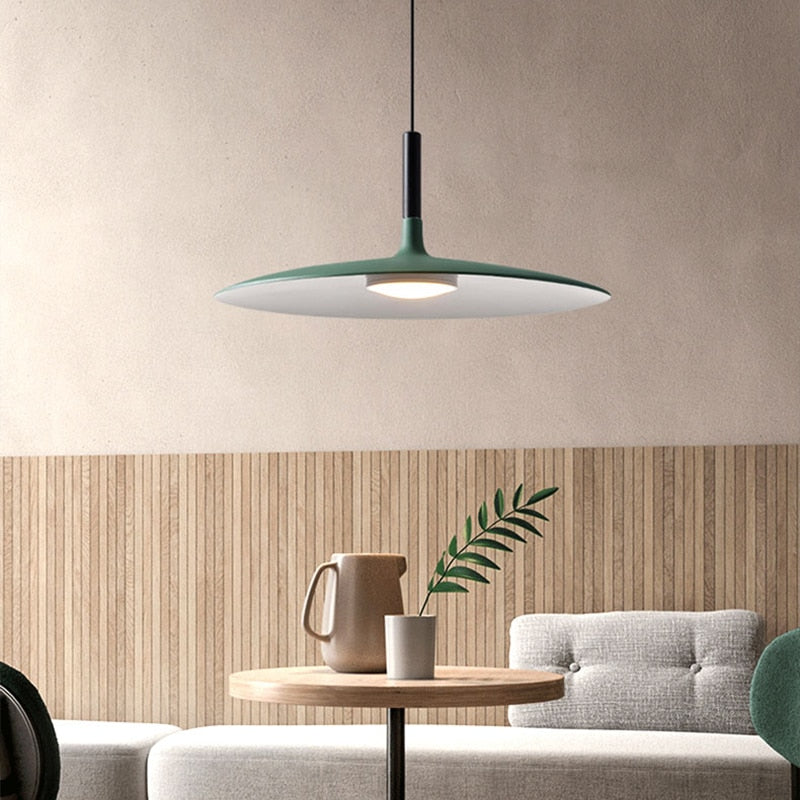 Rava Suspension Ronde Nordique Blanc/Noir/Gris Claire/Armée Verte - Neutralighting