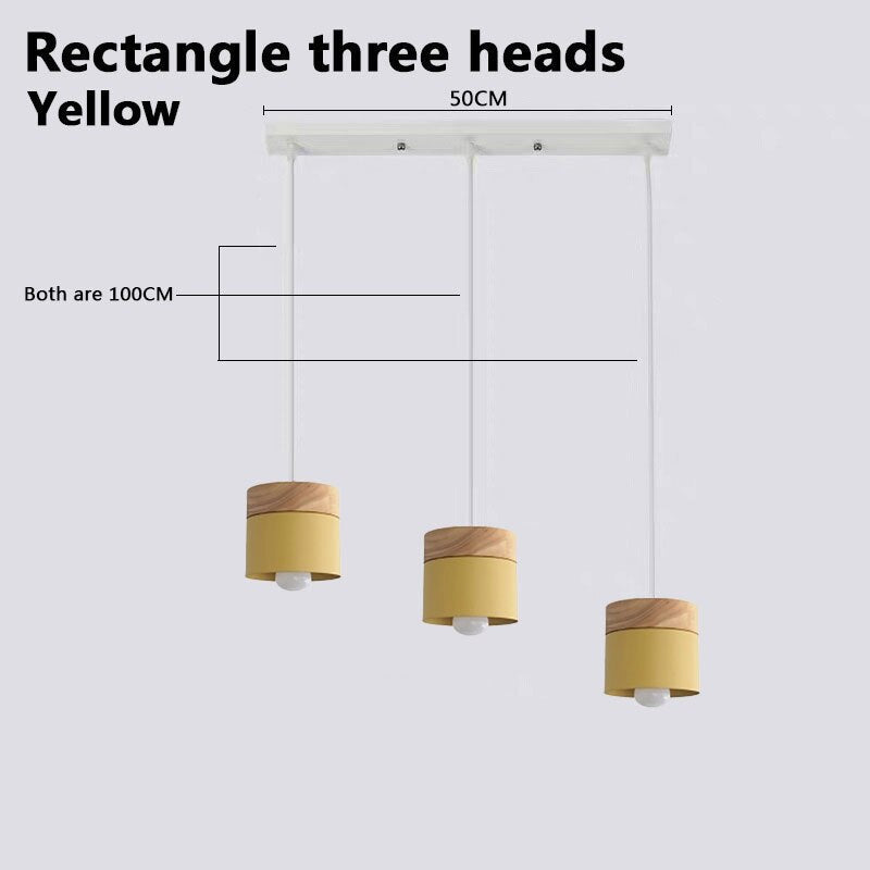 Valentina Suspension LED Macaron Nordique Métal/Bois Chambre - Neutralighting