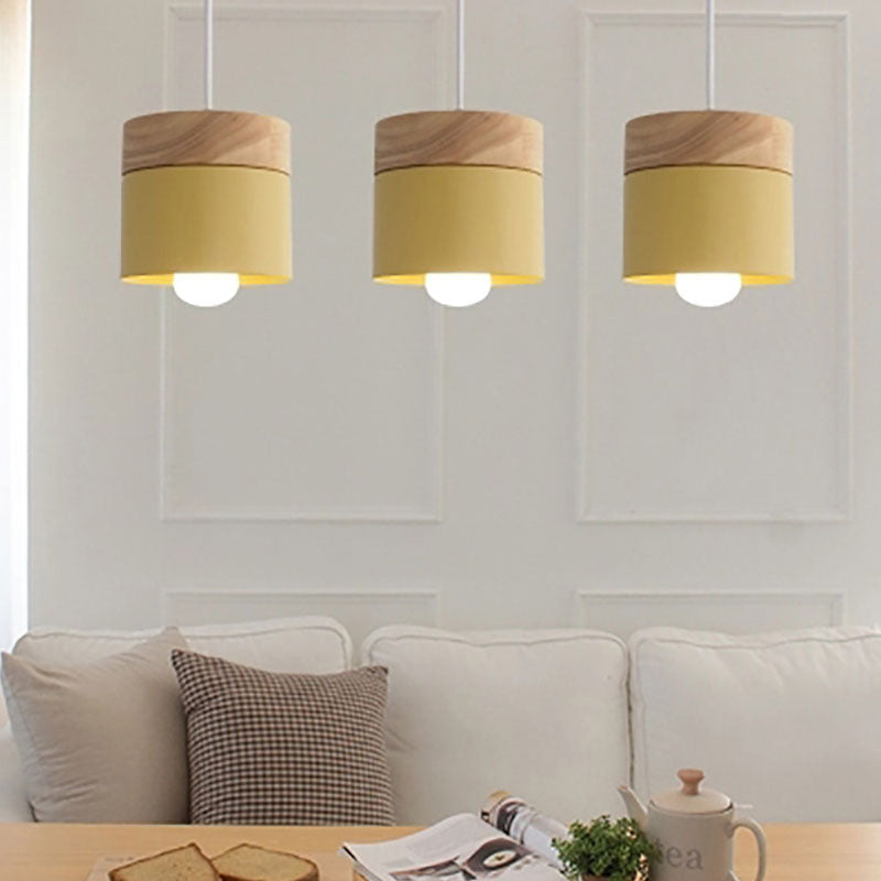 Valentina Suspension LED Macaron Nordique Métal/Bois Chambre - Neutralighting