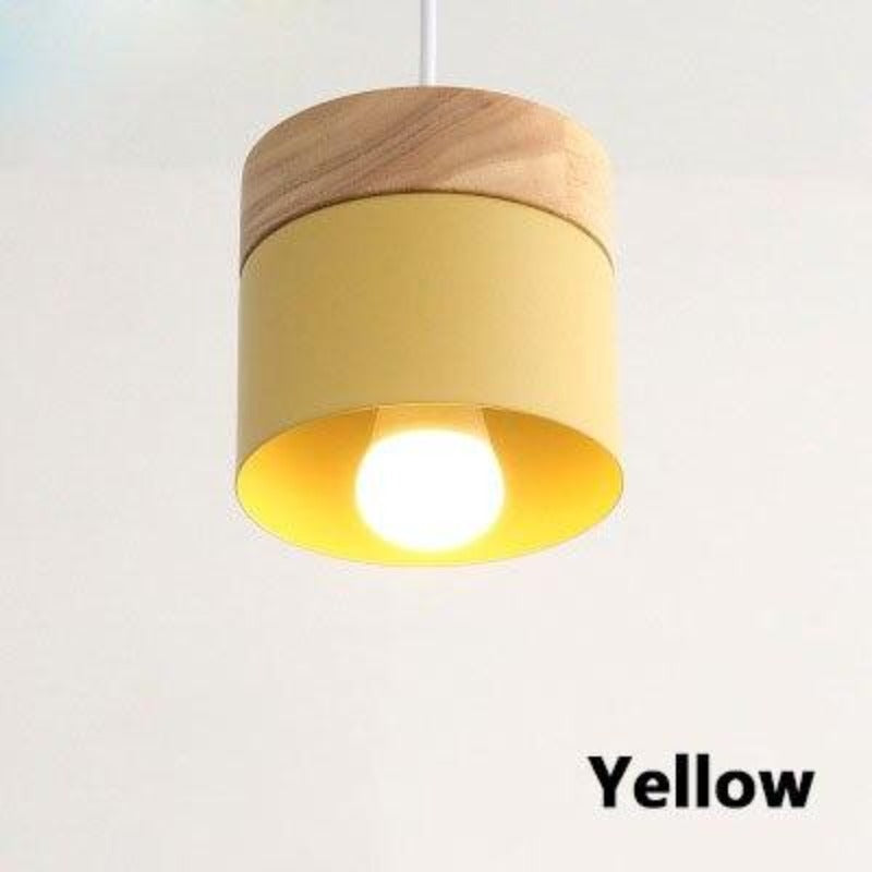 Valentina Suspension LED Macaron Nordique Métal/Bois Chambre - Neutralighting