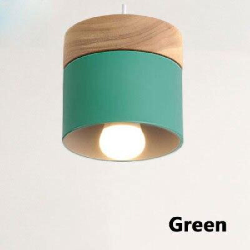 Valentina Suspension LED Macaron Nordique Métal/Bois Chambre - Neutralighting