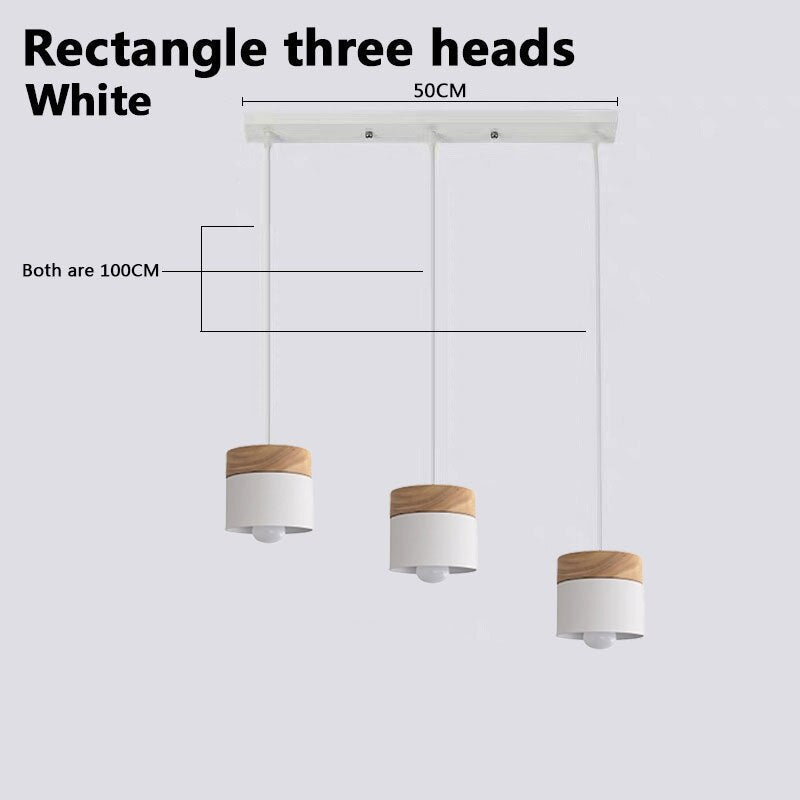 Valentina Suspension LED Macaron Nordique Métal/Bois Chambre - Neutralighting