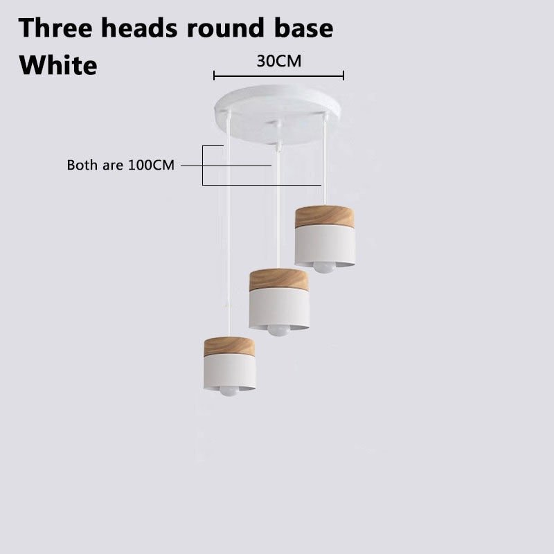 Valentina Suspension LED Macaron Nordique Métal/Bois Chambre - Neutralighting