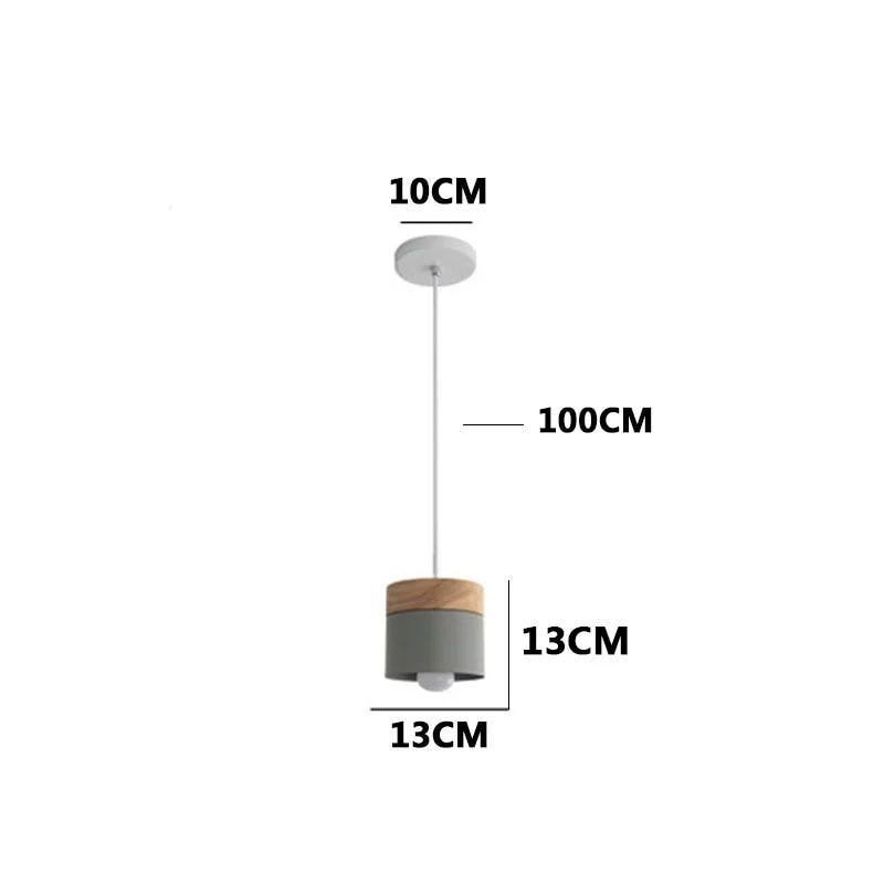 Valentina Suspension LED Macaron Nordique Métal/Bois Chambre - Neutralighting