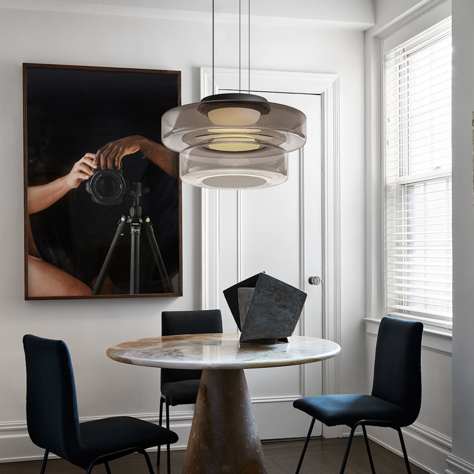Jojo Suspension Moderne Verre Métal Cuisine Salon - Neutralighting