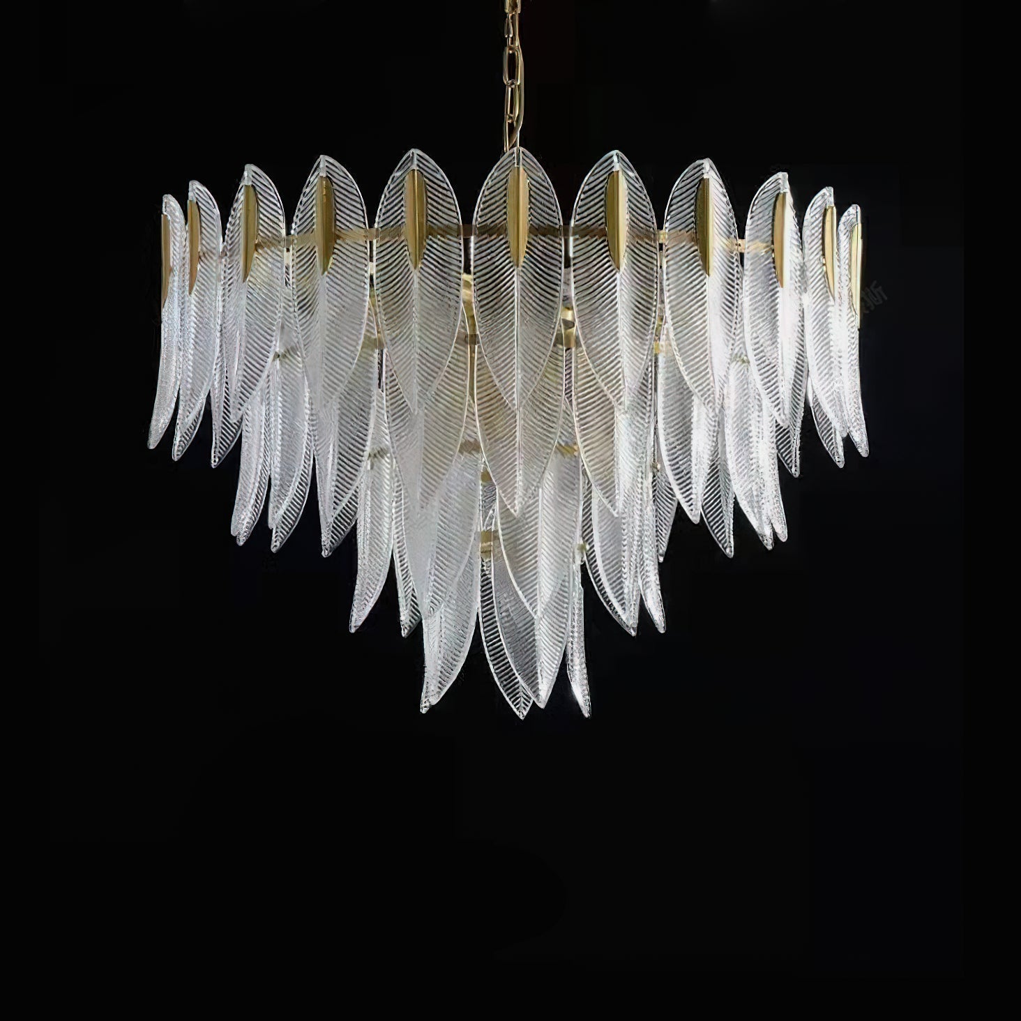 Ivthayra Postmodern Luxury Brass Glass Chandelier - Lamp Copper