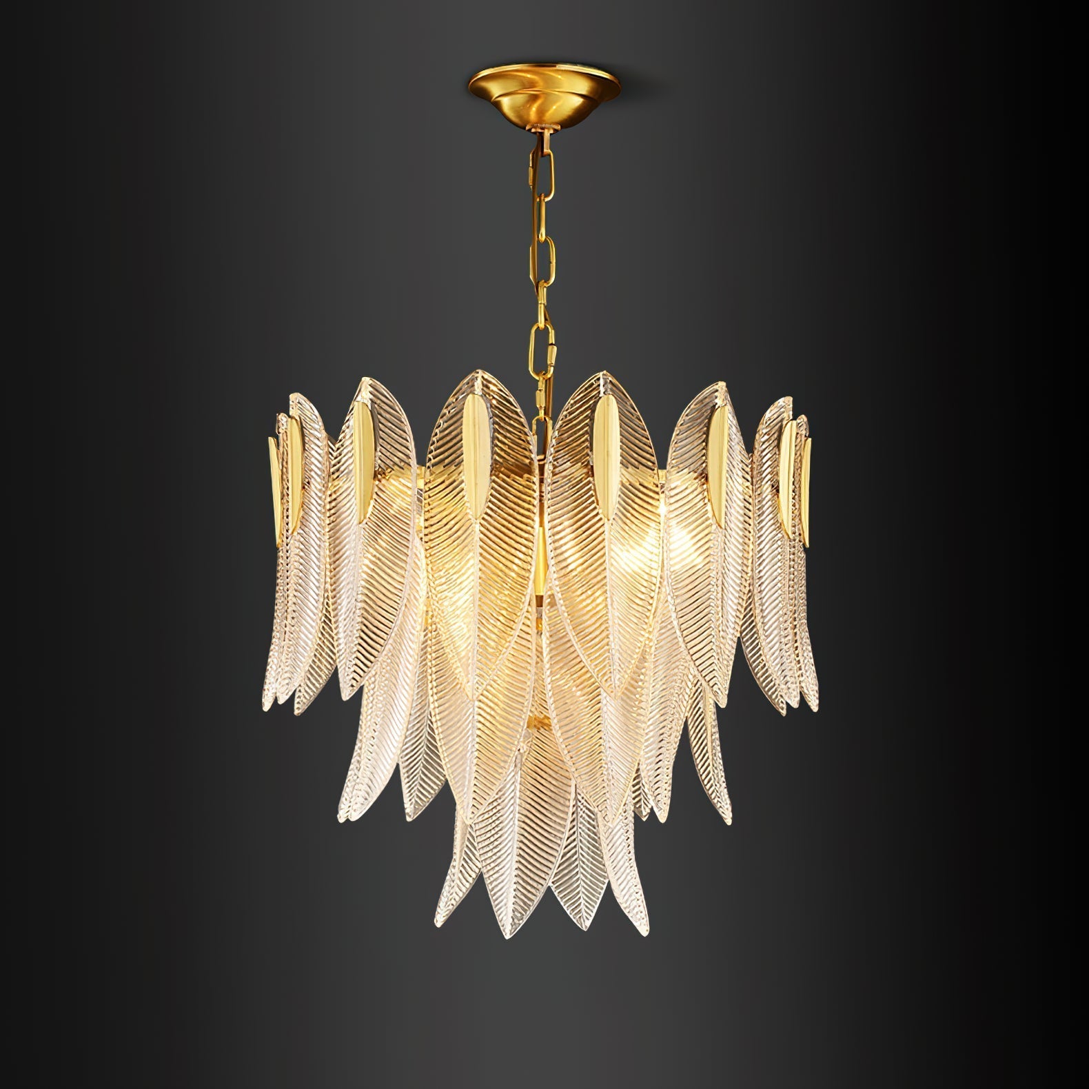 Ivthayra Lustre Postmoderne en Laiton et Verre de Luxe - Neutralighting