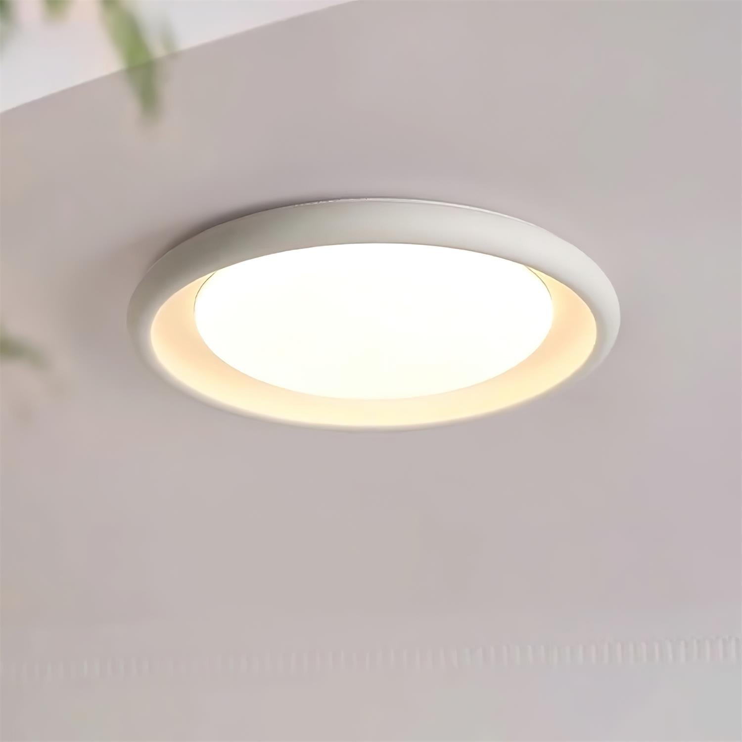 Nuria Lumière de pPlafond en Acrylique Circulaire Minimaliste en Béton - Neutralighting