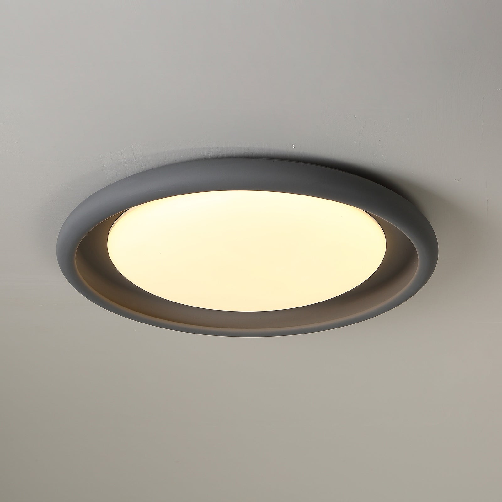Nuria Lumière de pPlafond en Acrylique Circulaire Minimaliste en Béton - Neutralighting