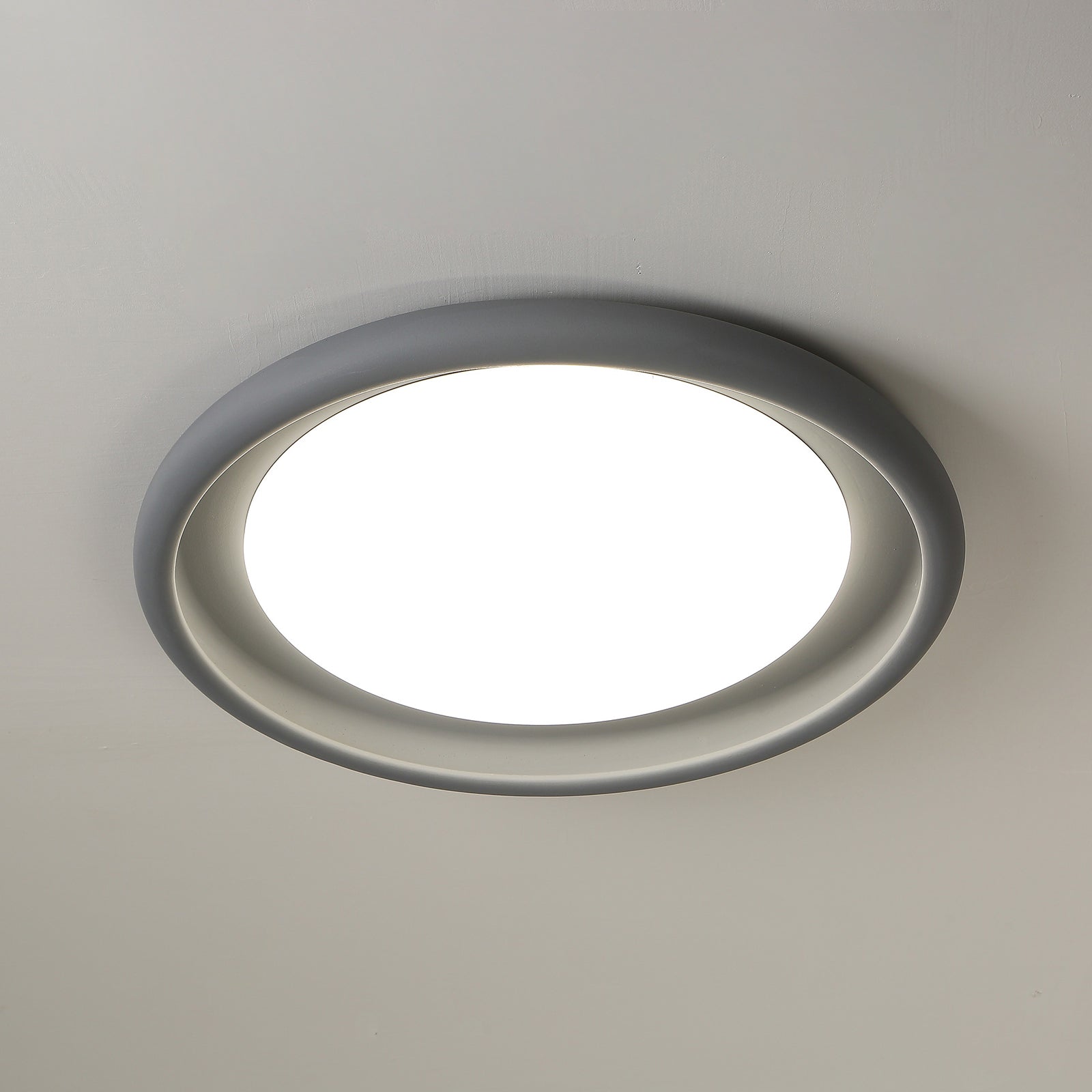 Nuria Lumière de pPlafond en Acrylique Circulaire Minimaliste en Béton - Neutralighting