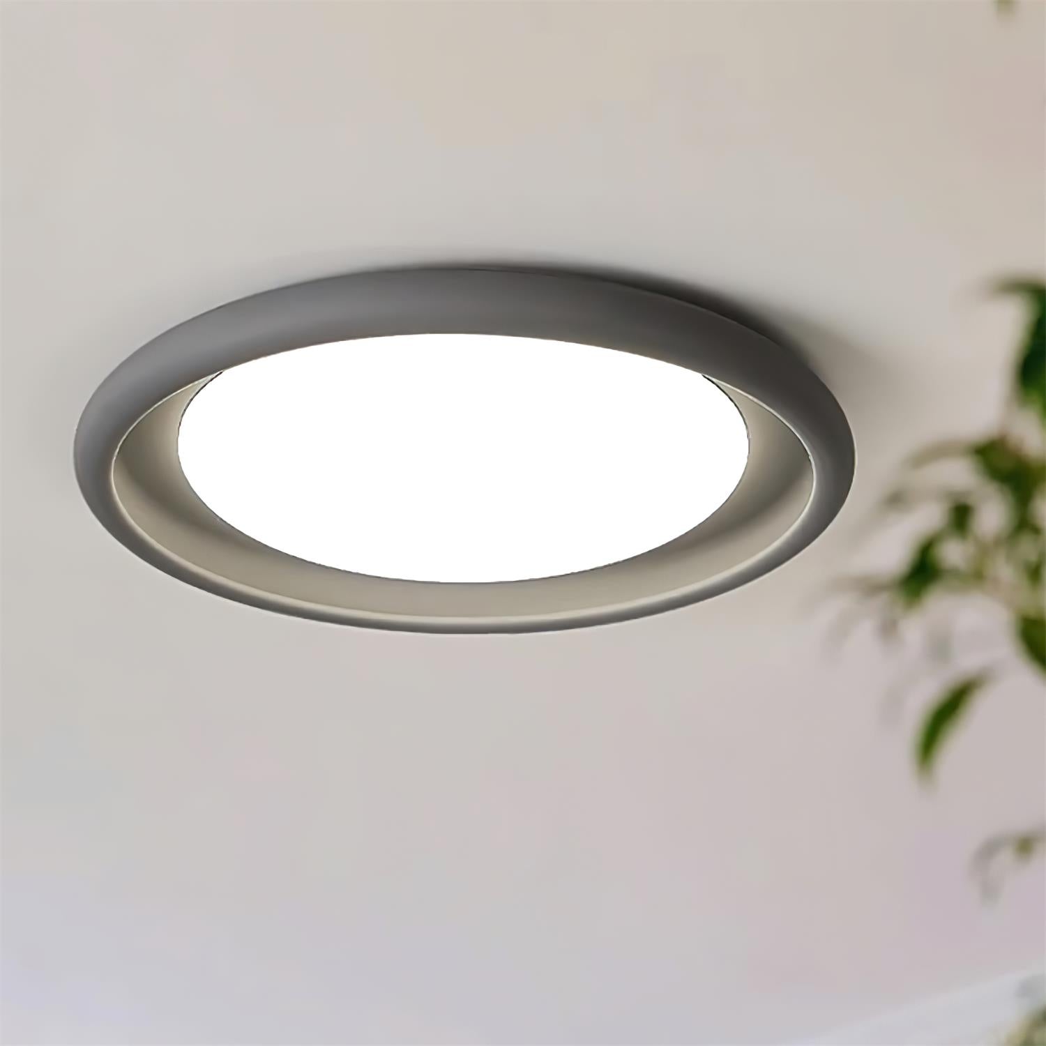 Nuria Lumière de pPlafond en Acrylique Circulaire Minimaliste en Béton - Neutralighting