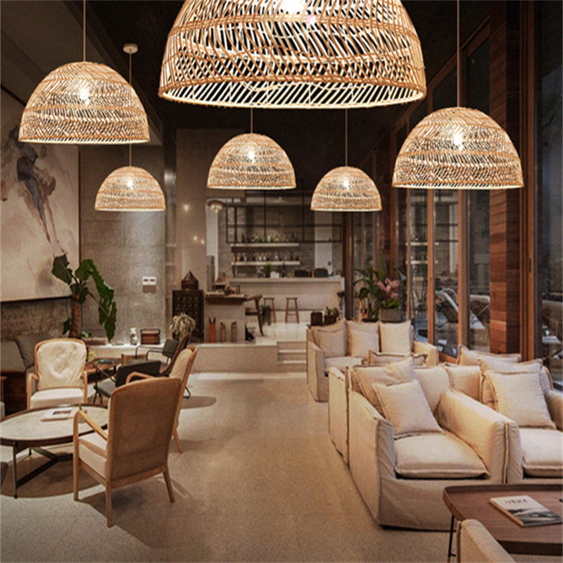 Ritta Retro Rotin/Métal Suspension Chambre à Coucher - Neutralighting