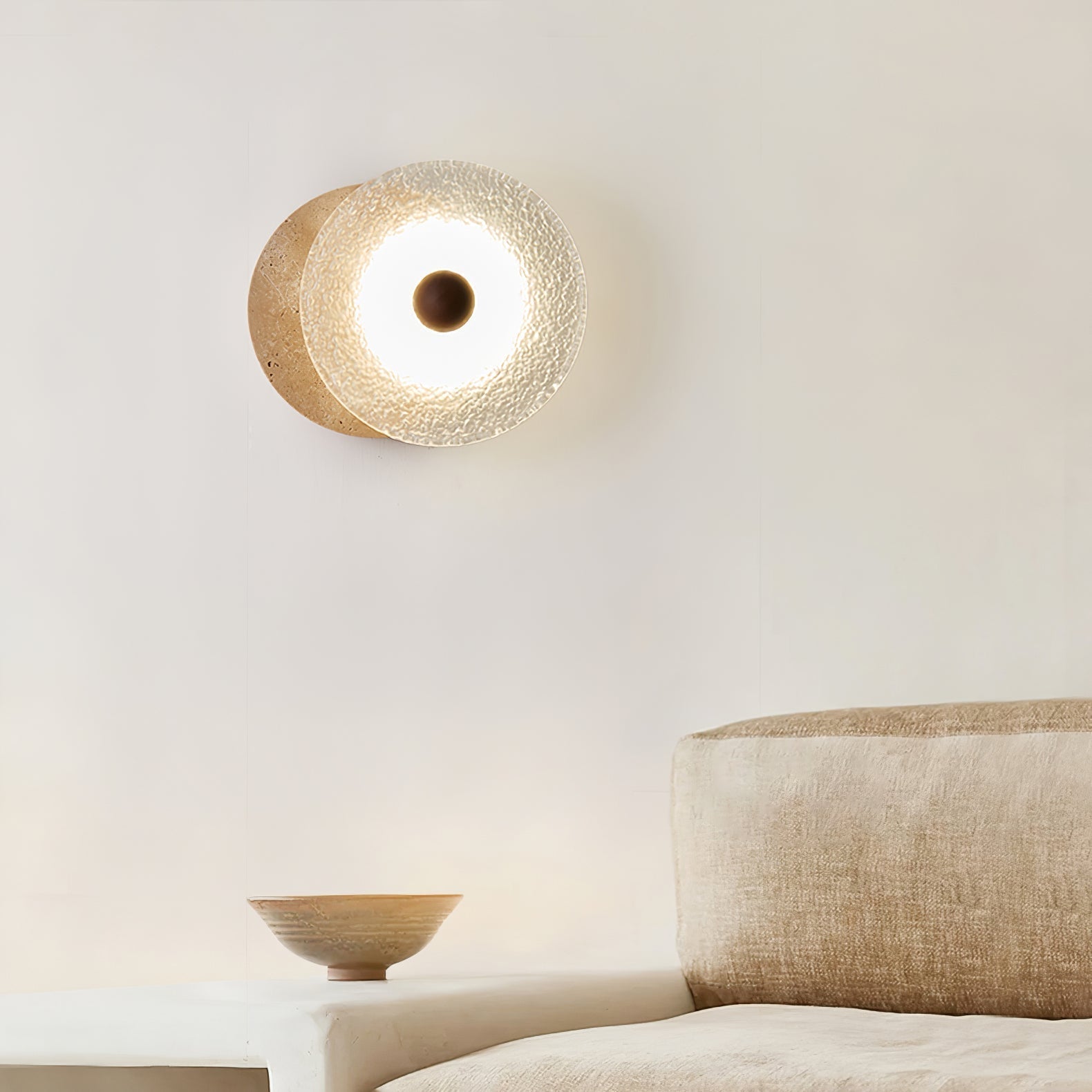 Olivia Applique Murale Moderne en Travertin - Neutralighting