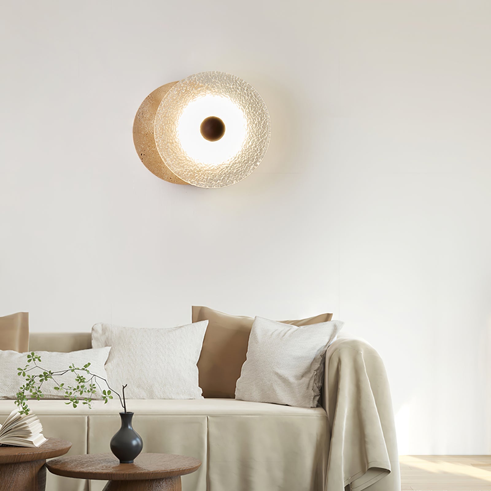 Olivia Applique Murale Moderne en Travertin - Neutralighting