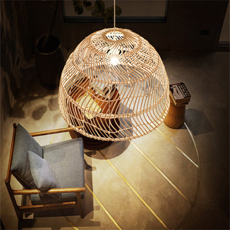 Ritta Retro Rotin/Métal Suspension Chambre à Coucher - Neutralighting