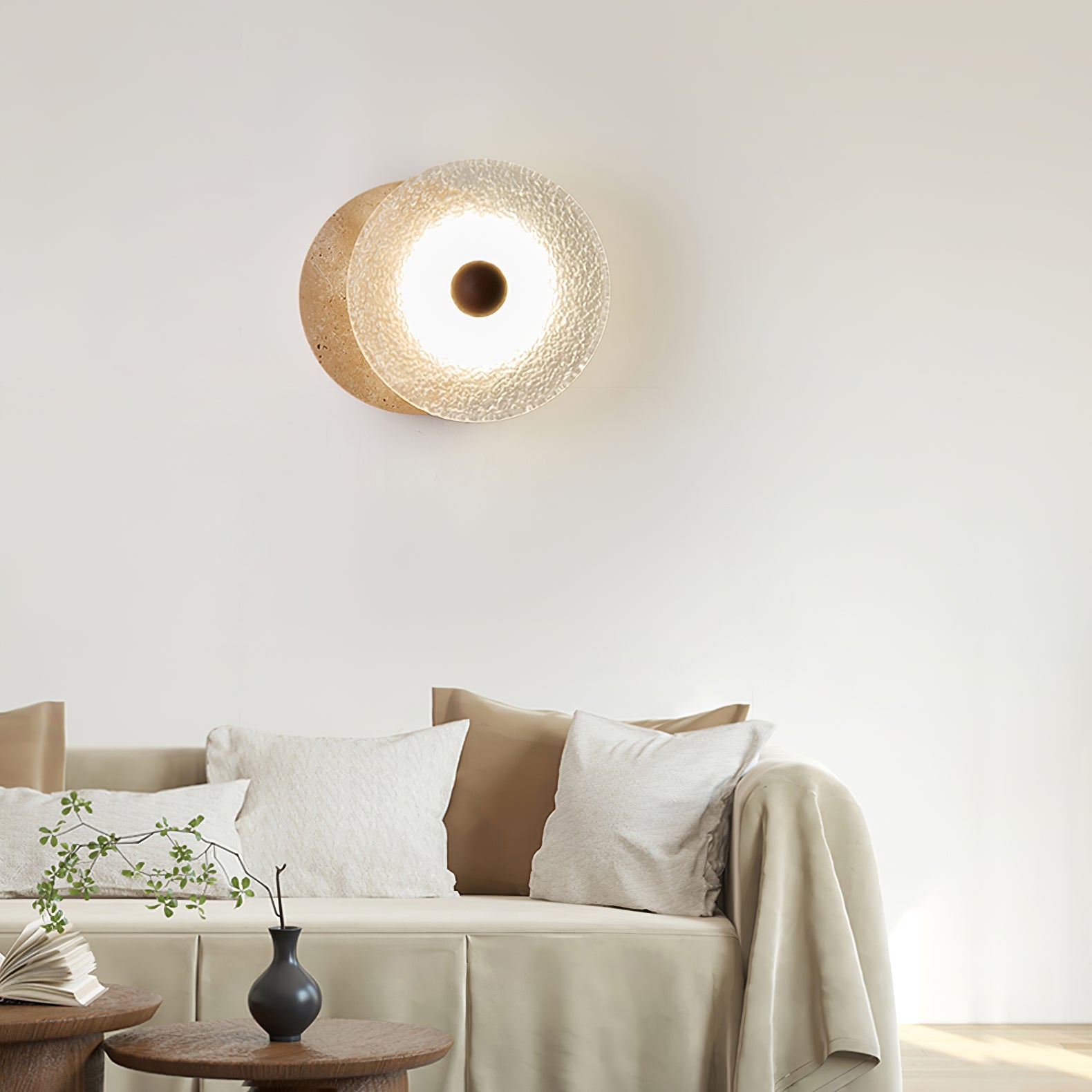 Olivia Applique Murale Moderne en Travertin - Neutralighting