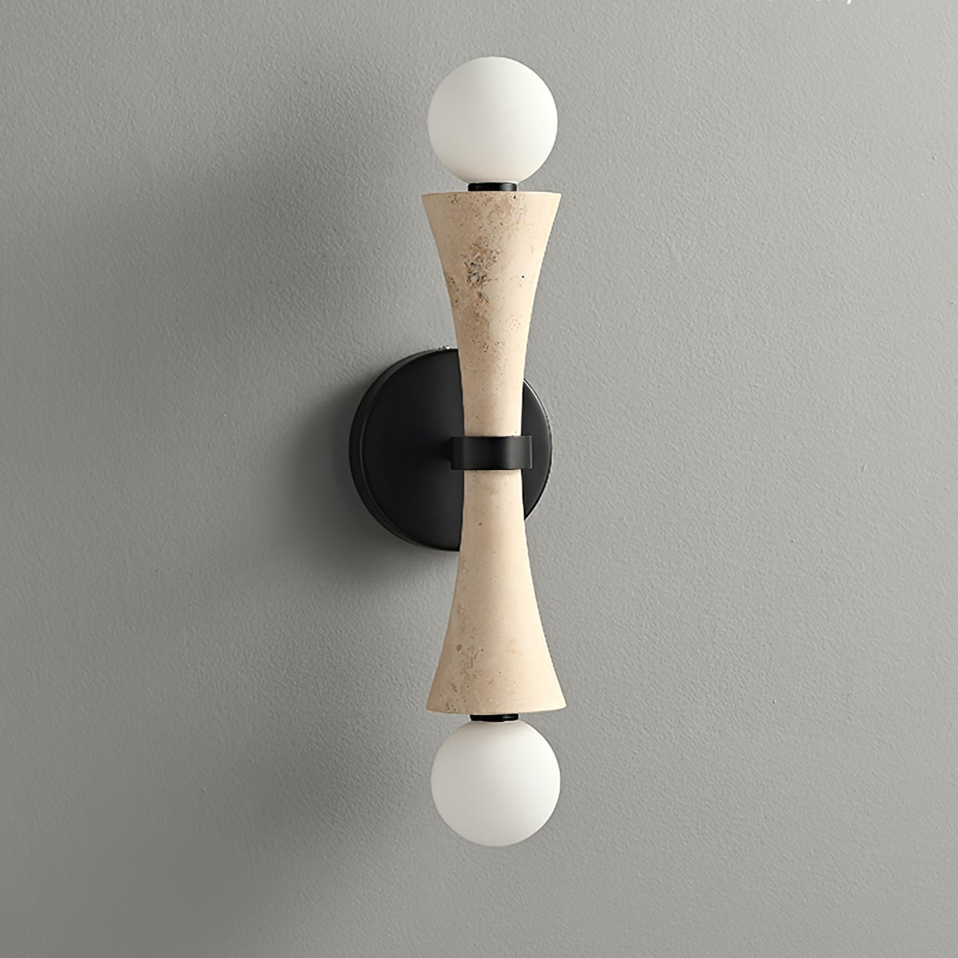 Oloriel Applique Murale Sculpturale en Travertin Élégante - Neutralighting