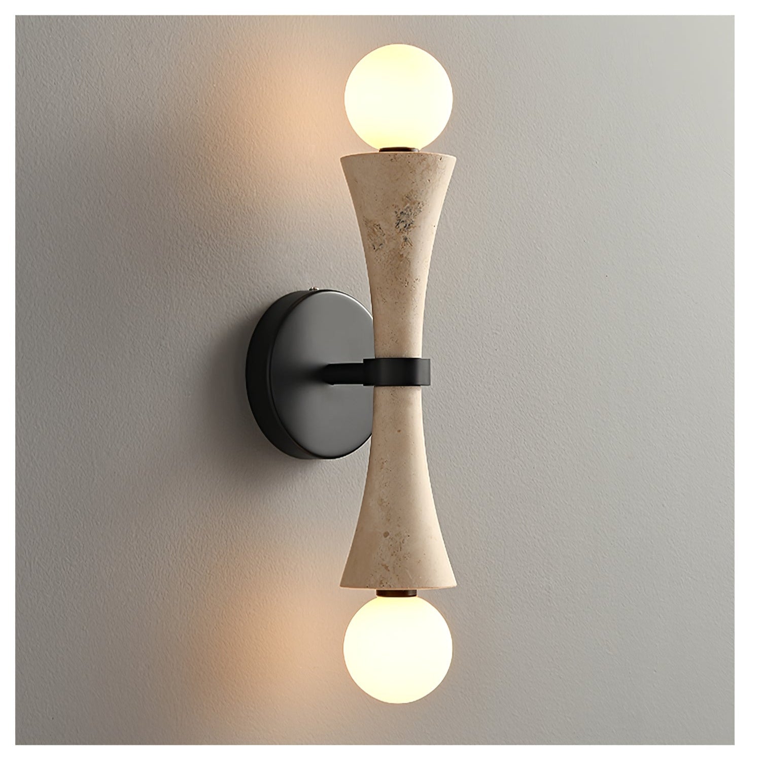 Oloriel Applique Murale Sculpturale en Travertin Élégante - Neutralighting