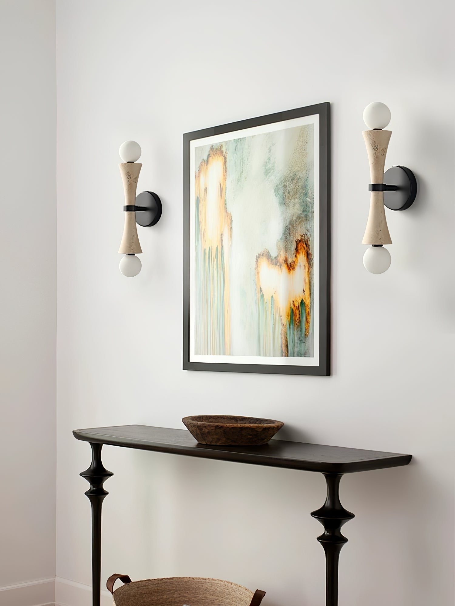 Oloriel Applique Murale Sculpturale en Travertin Élégante - Neutralighting