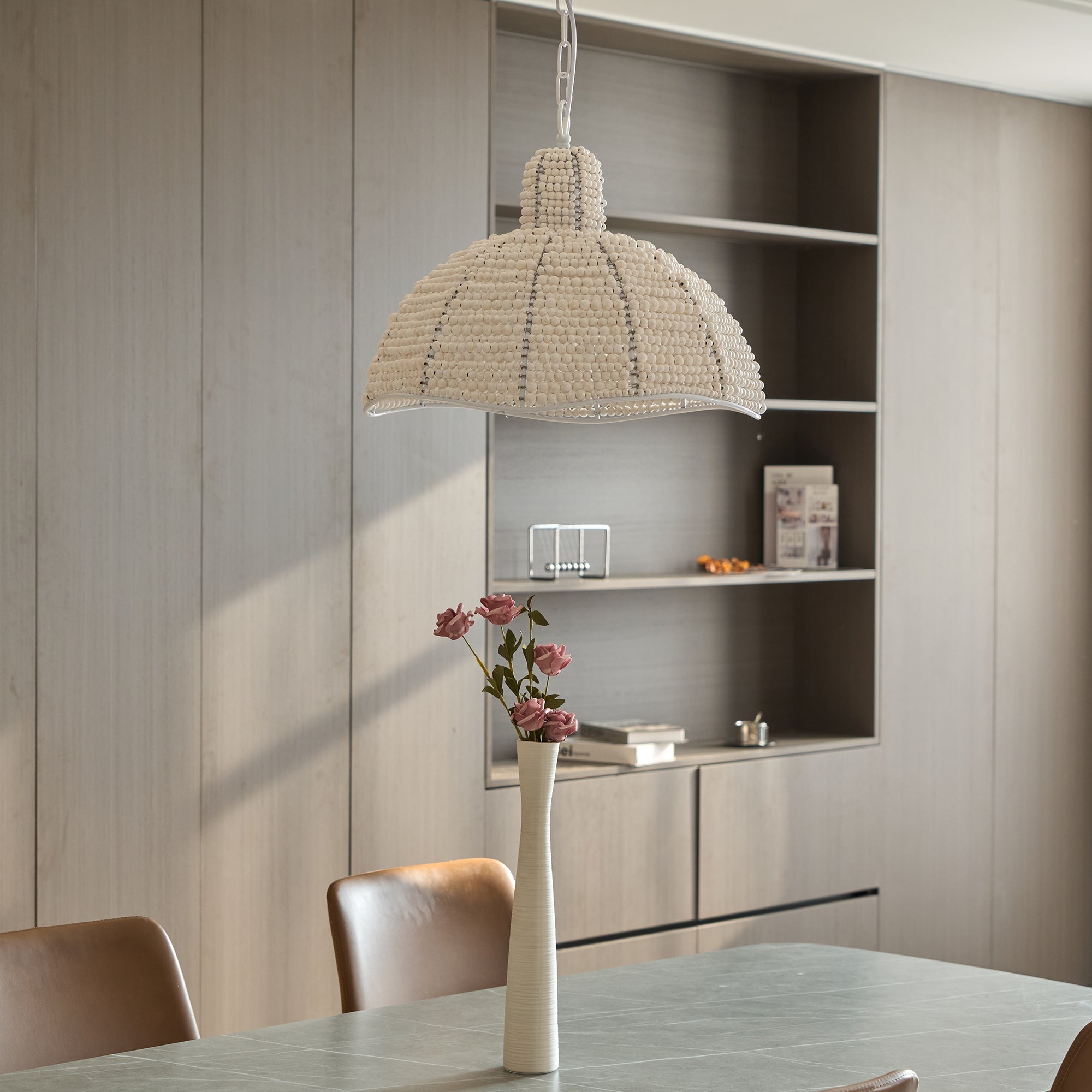 Veliraris Postmodern Luxury Metal Wood Pendant Lamp - Lamp Copper