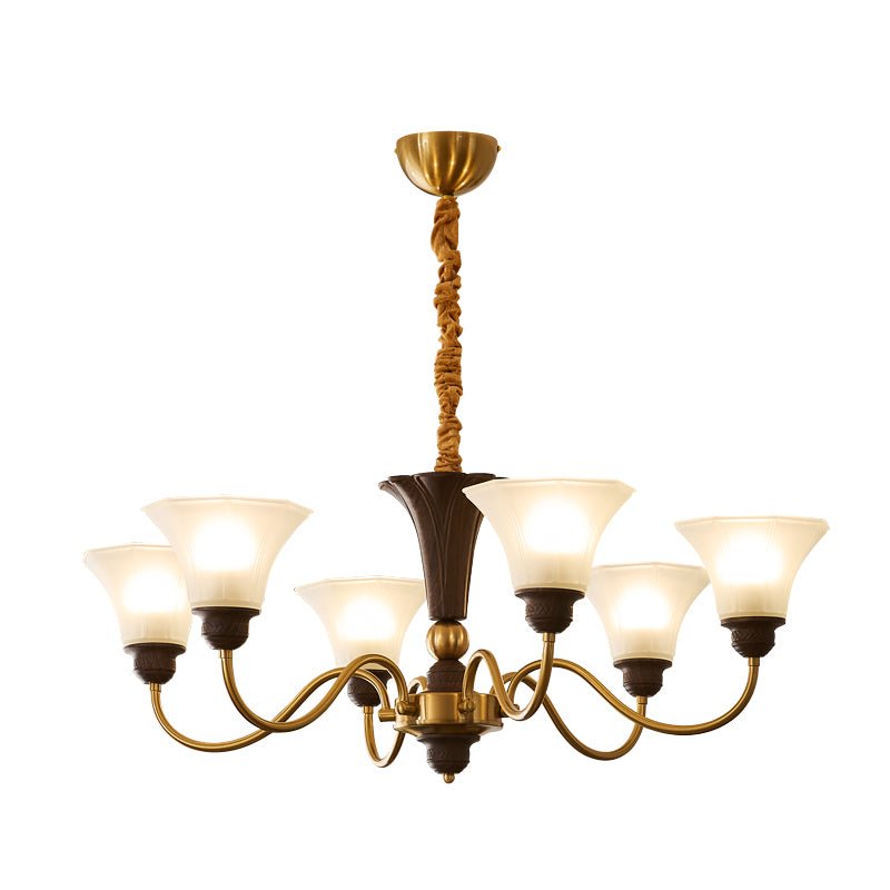 Ciphaen Chandelier en Bois et Verre Vintage - Neutralighting