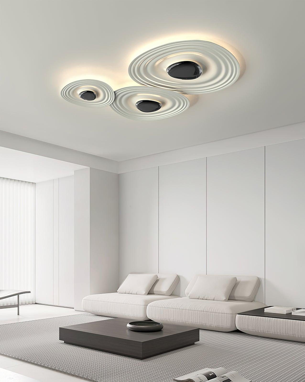 Solara Plafonnier Ripple Ring Sculptural Moderne - Neutralighting