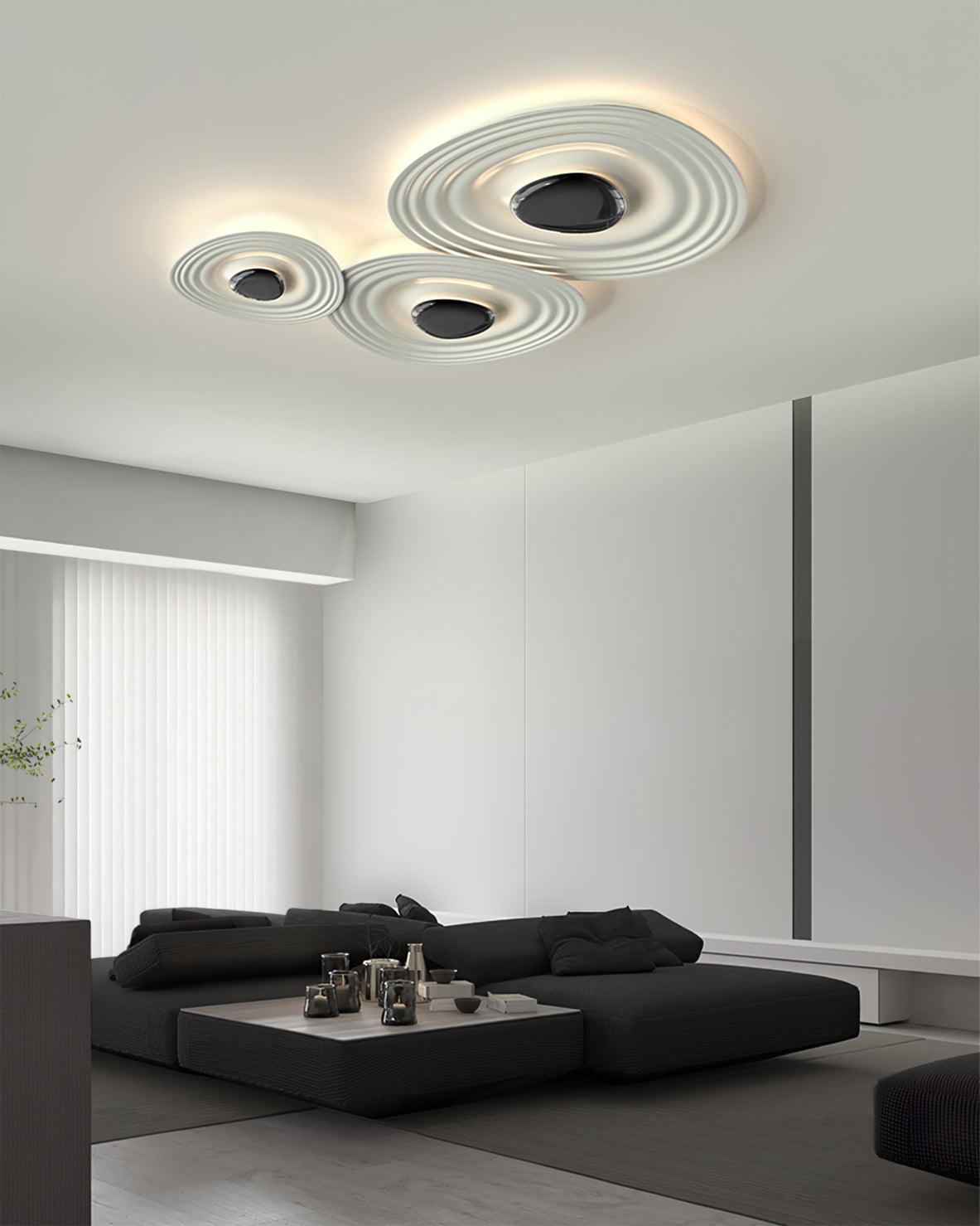 Solara Plafonnier Ripple Ring Sculptural Moderne - Neutralighting