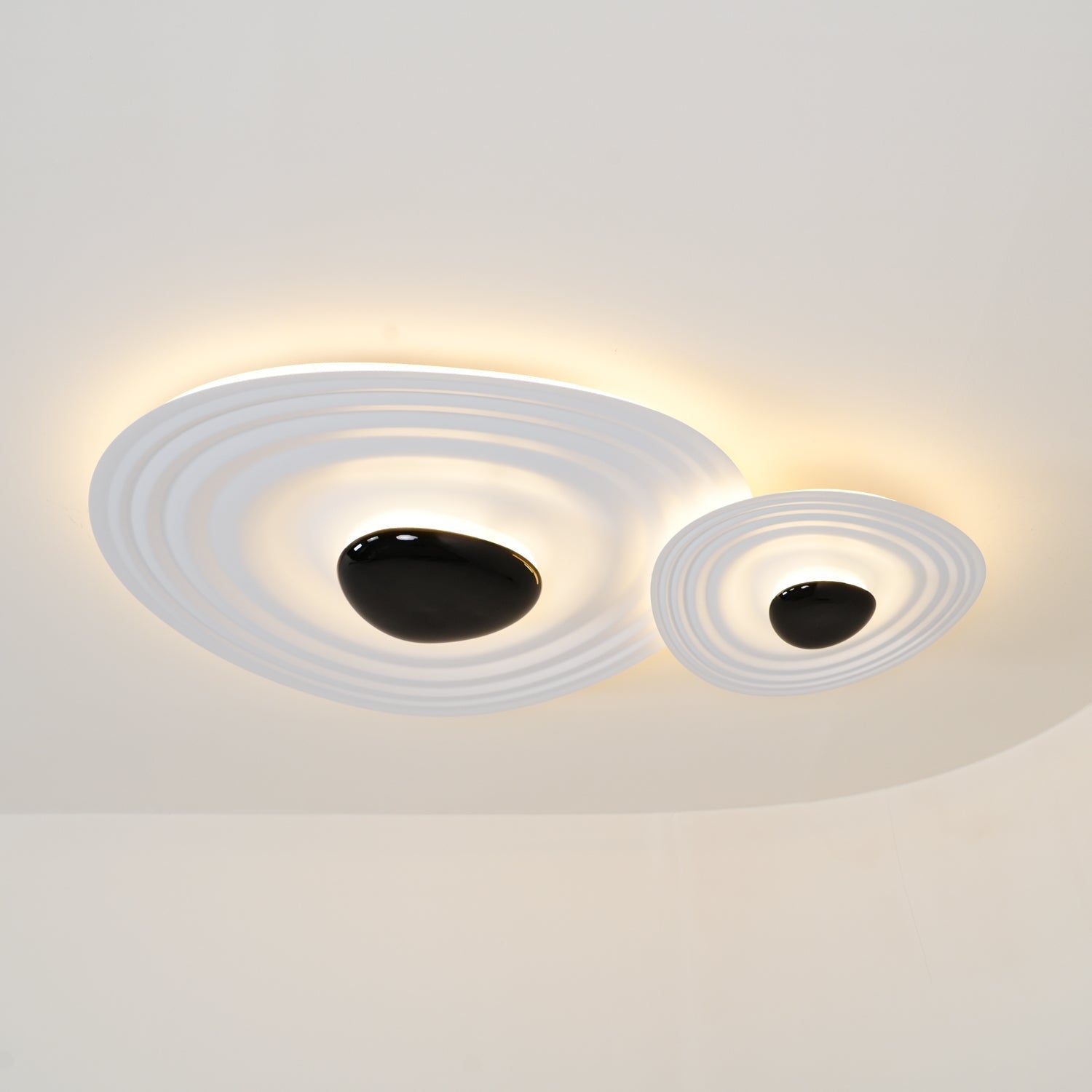 Solara Plafonnier Ripple Ring Sculptural Moderne - Neutralighting