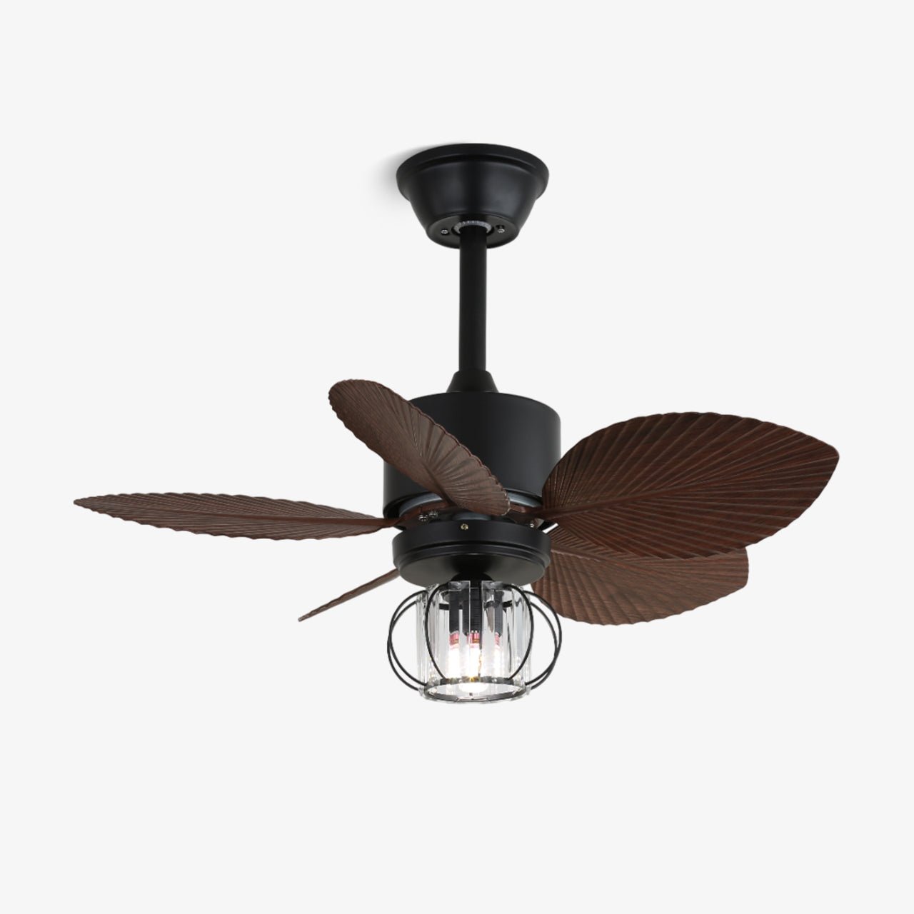 Plafonnier Ventilateur Industriel Caden avec pales en Noyer