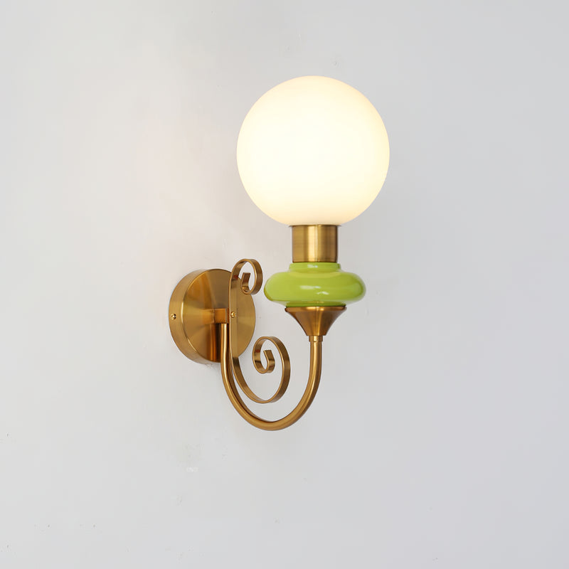 Valentina Vintage Métal Verre Applique Morale Chambre à Coucher Salon - Neutralighting