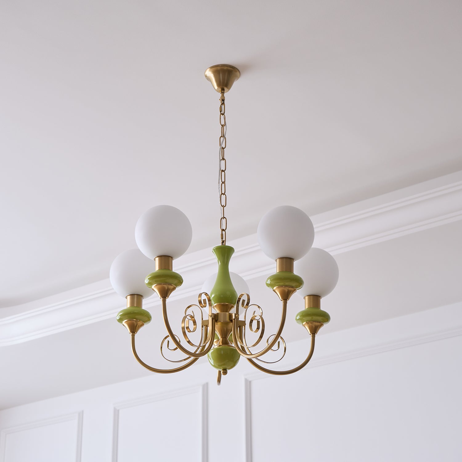 Evsolia Premium Nordic Art Onyx Glass Chandelier - Lamp Copper