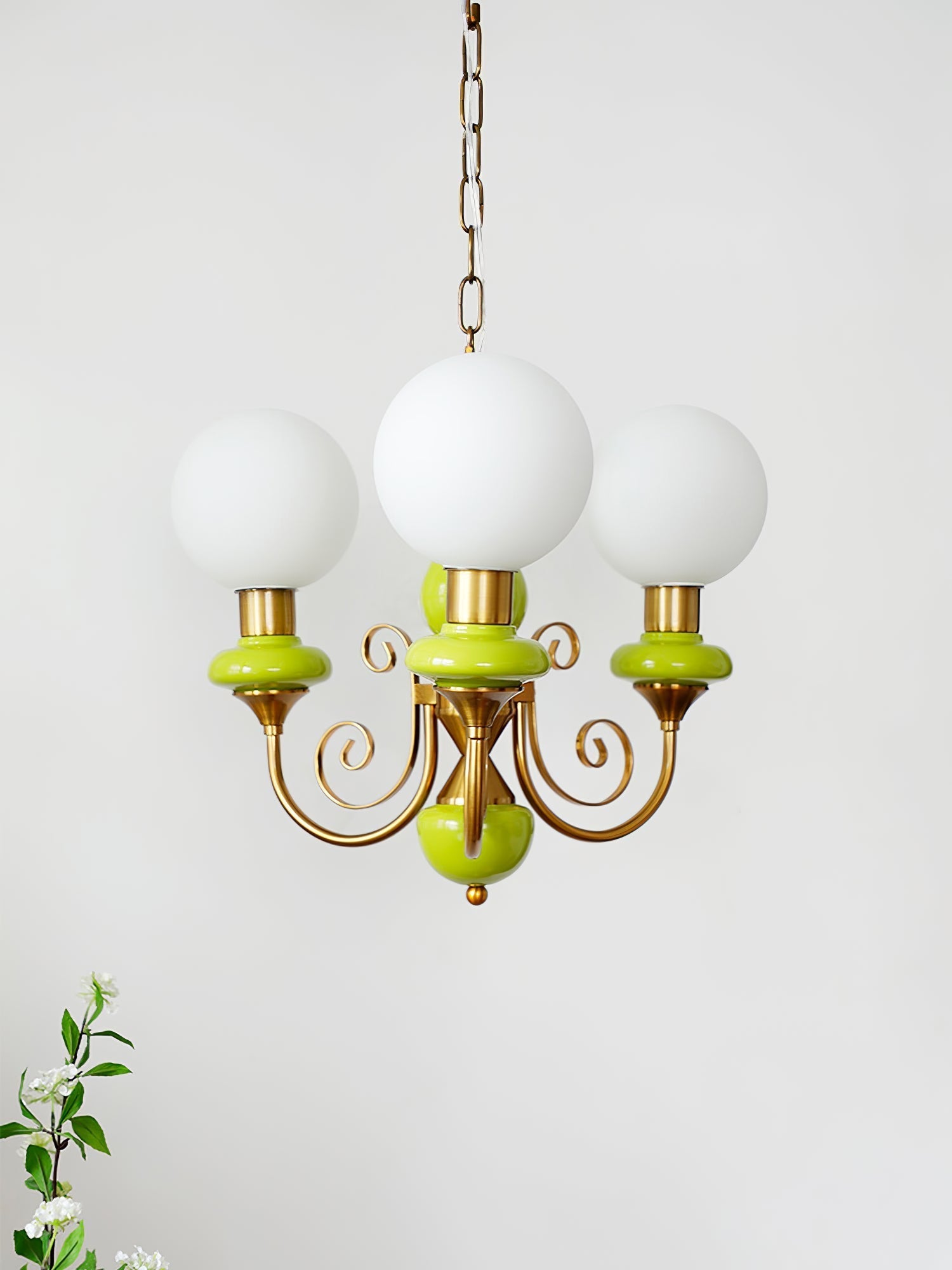 Evsolia Premium Nordic Art Onyx Glass Chandelier - Lamp Copper