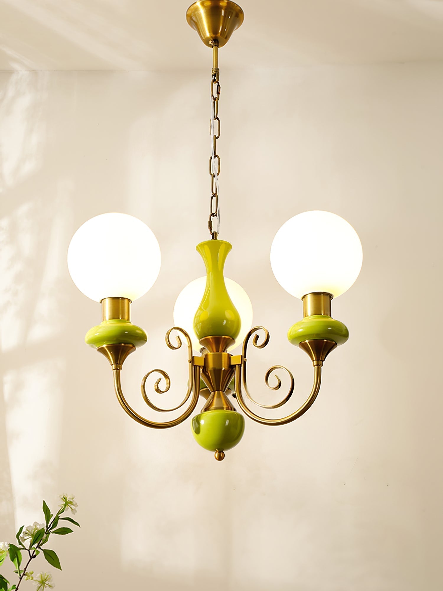 Evsolia Premium Nordic Art Onyx Glass Chandelier - Lamp Copper