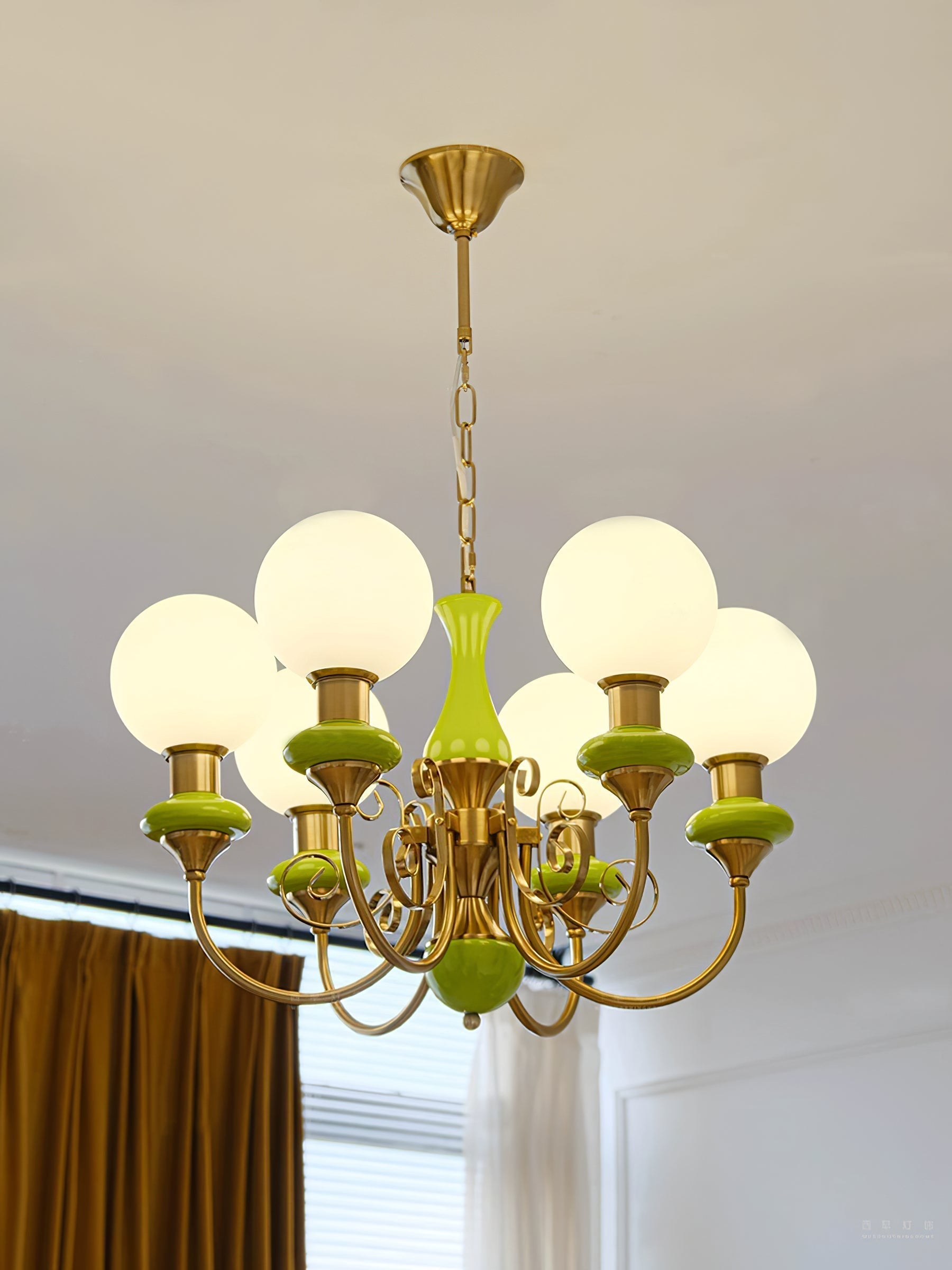 Evsolia Premium Nordic Art Onyx Glass Chandelier - Lamp Copper