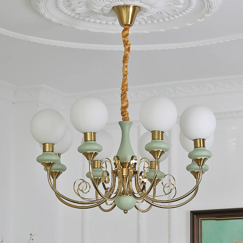 Evsolia Premium Nordic Art Onyx Glass Chandelier - Lamp Copper