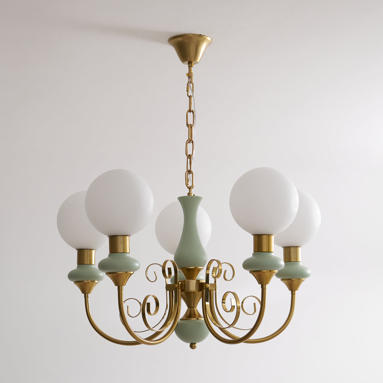 Evsolia Premium Nordic Art Onyx Glass Chandelier - Lamp Copper
