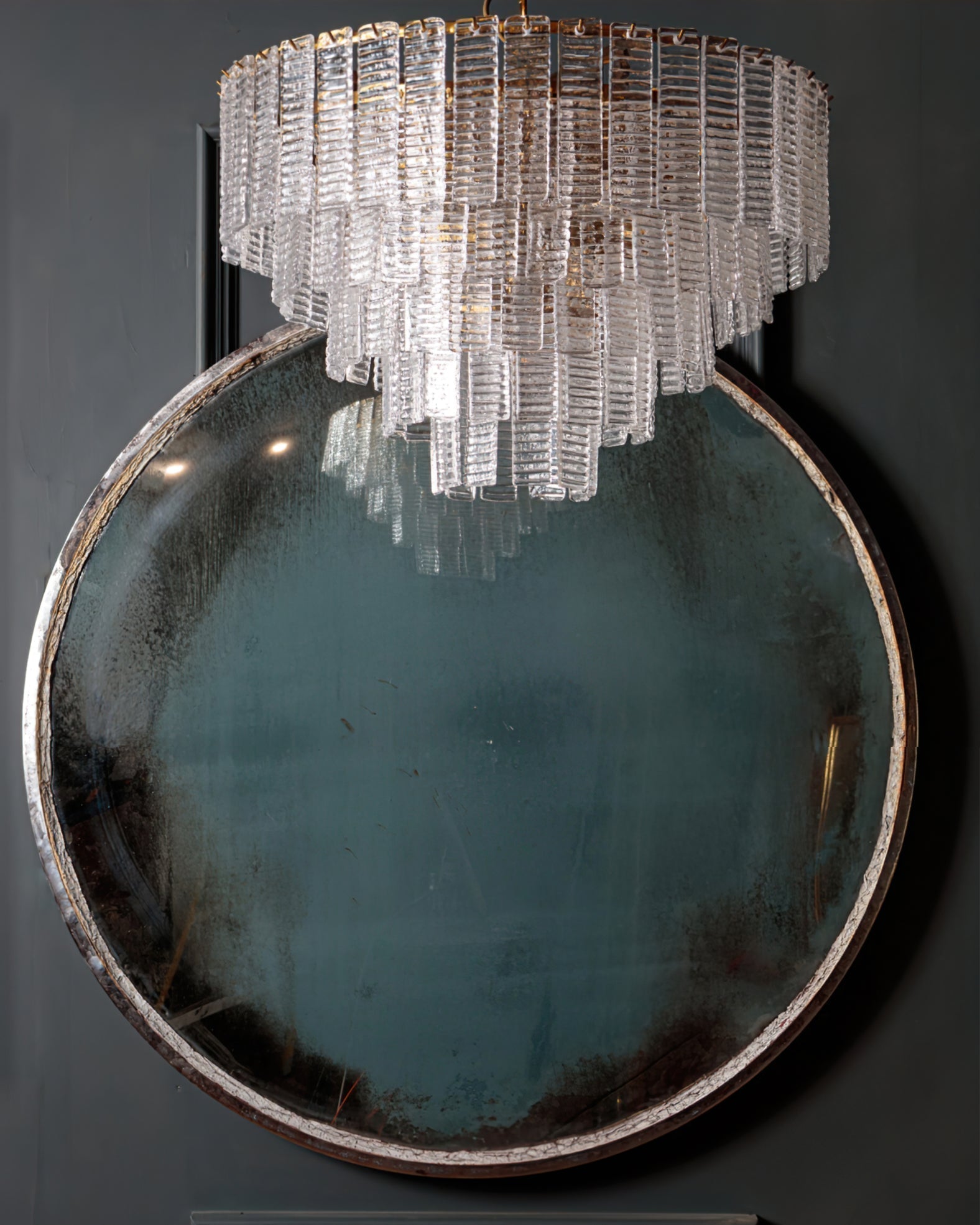 Aurora Chandelier Pink Murano Glass Layered Vintage Luxury - Letslighting
