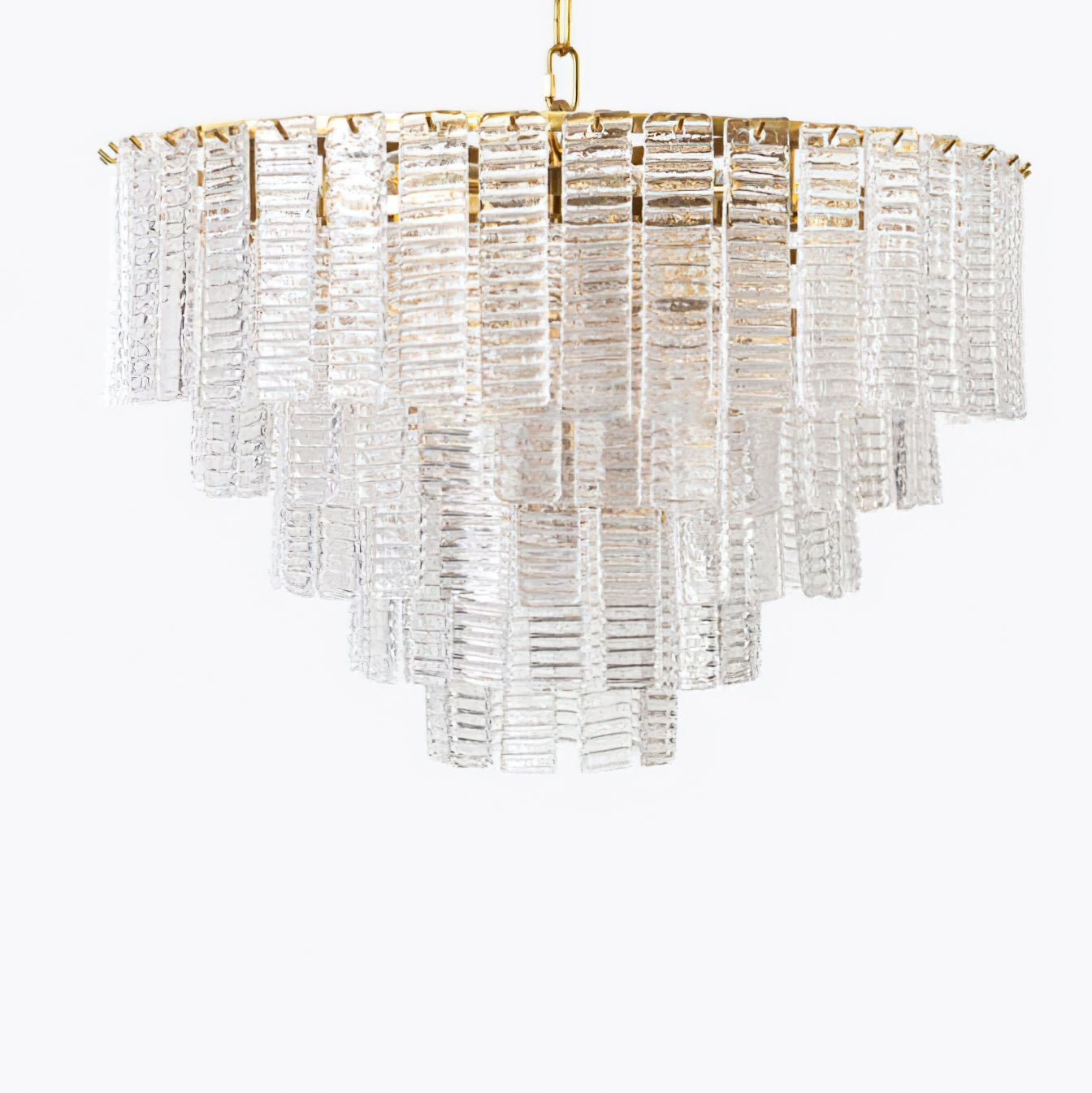 Aurora Chandelier Pink Murano Glass Layered Vintage Luxury - Letslighting
