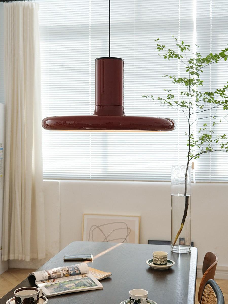 Solara Lampe suspendue cylindrique en aluminium à disque industriel - Neutralighting