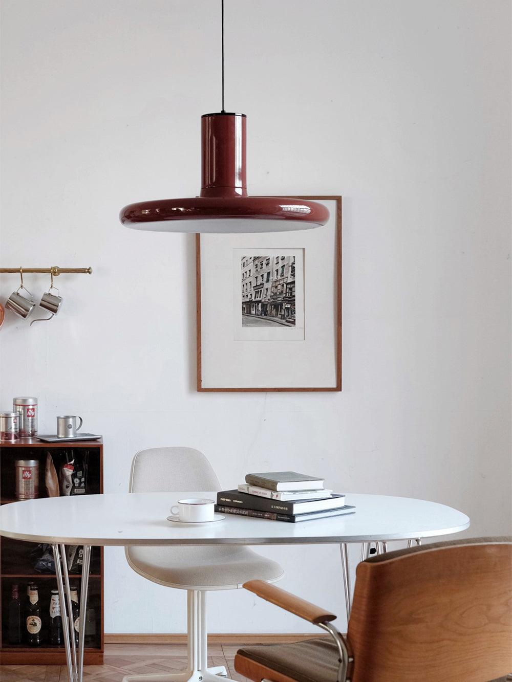 Solara Lampe suspendue cylindrique en aluminium à disque industriel - Neutralighting