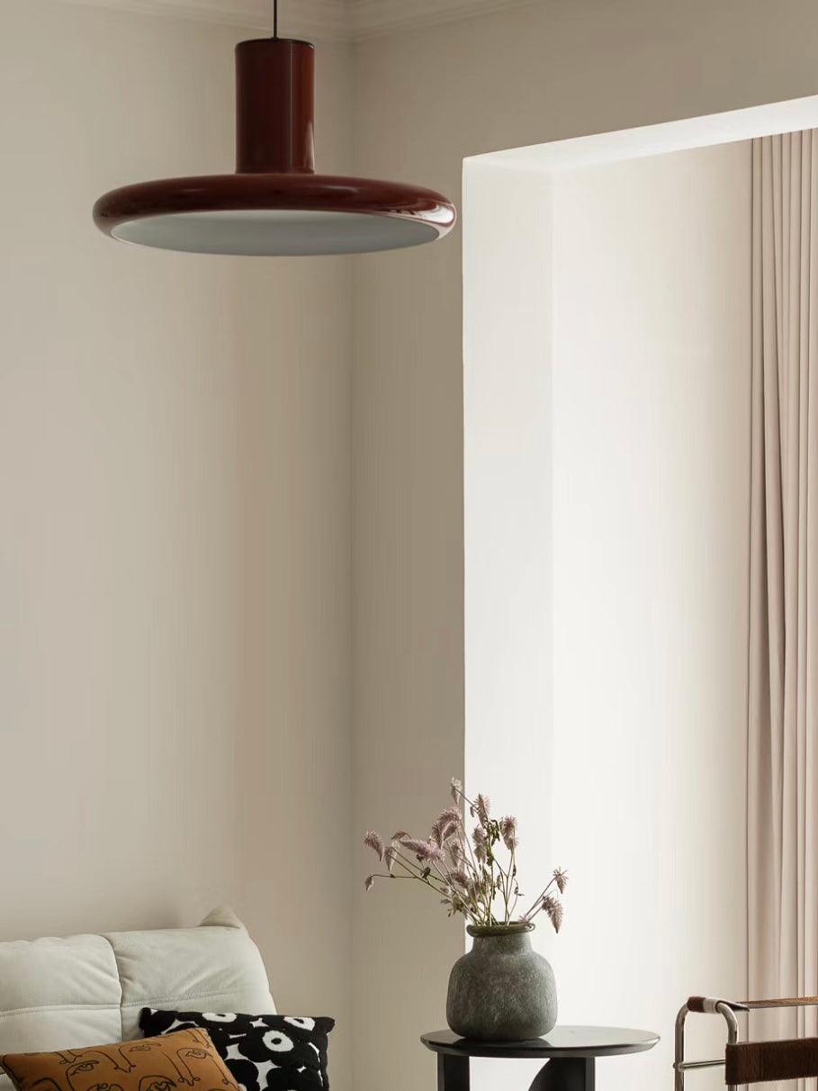 Solara Lampe suspendue cylindrique en aluminium à disque industriel - Neutralighting