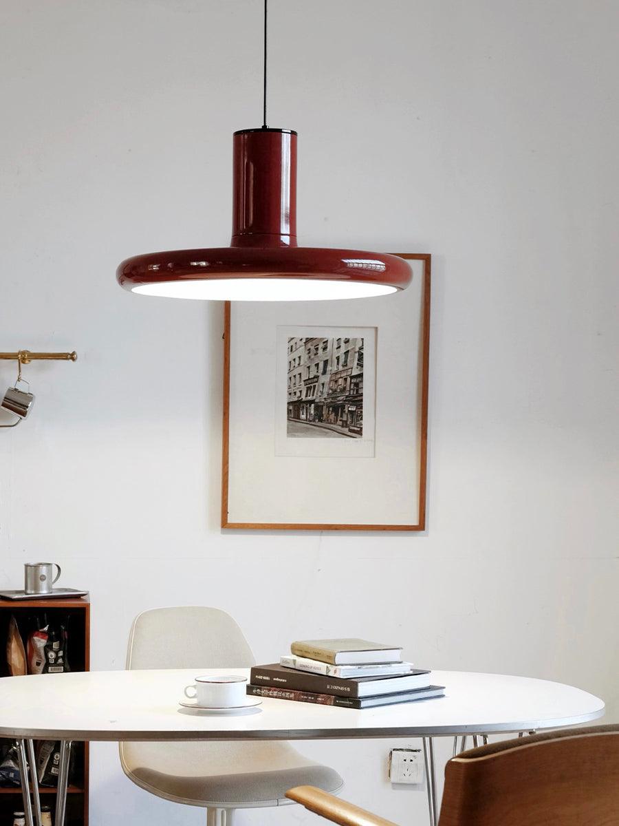 Solara Lampe suspendue cylindrique en aluminium à disque industriel - Neutralighting
