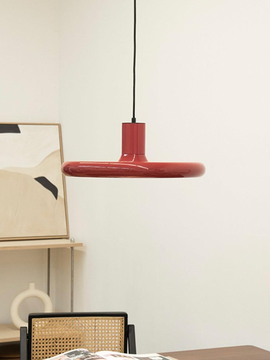 Solara Lampe suspendue cylindrique en aluminium à disque industriel - Neutralighting