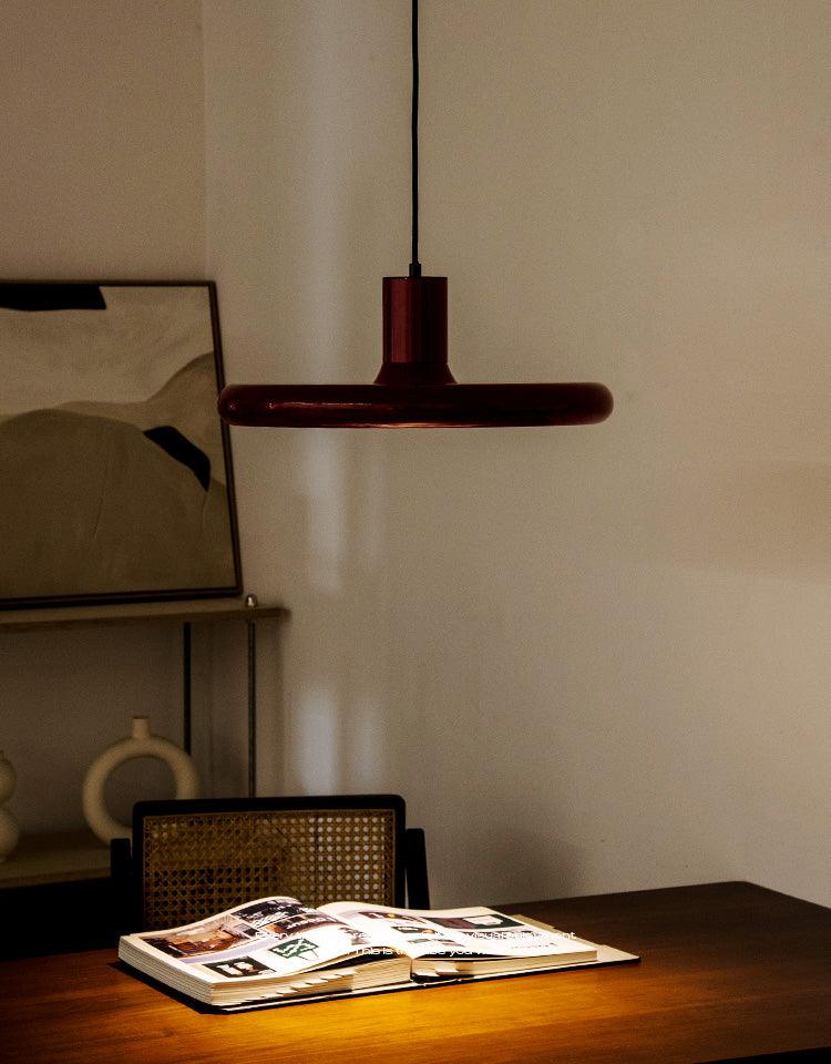 Solara Lampe suspendue cylindrique en aluminium à disque industriel - Neutralighting