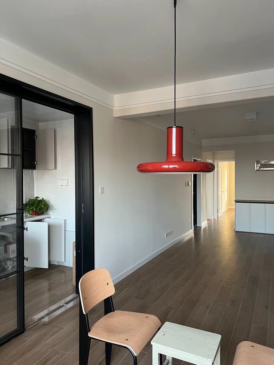 Solara Lampe suspendue cylindrique en aluminium à disque industriel - Neutralighting