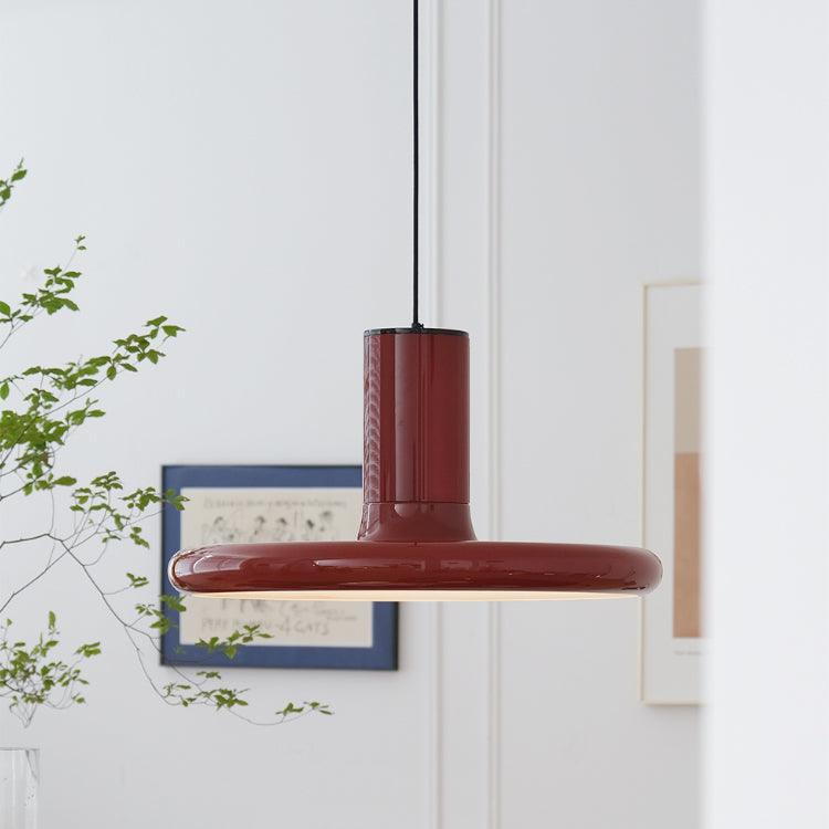 Solara Lampe suspendue cylindrique en aluminium à disque industriel - Neutralighting