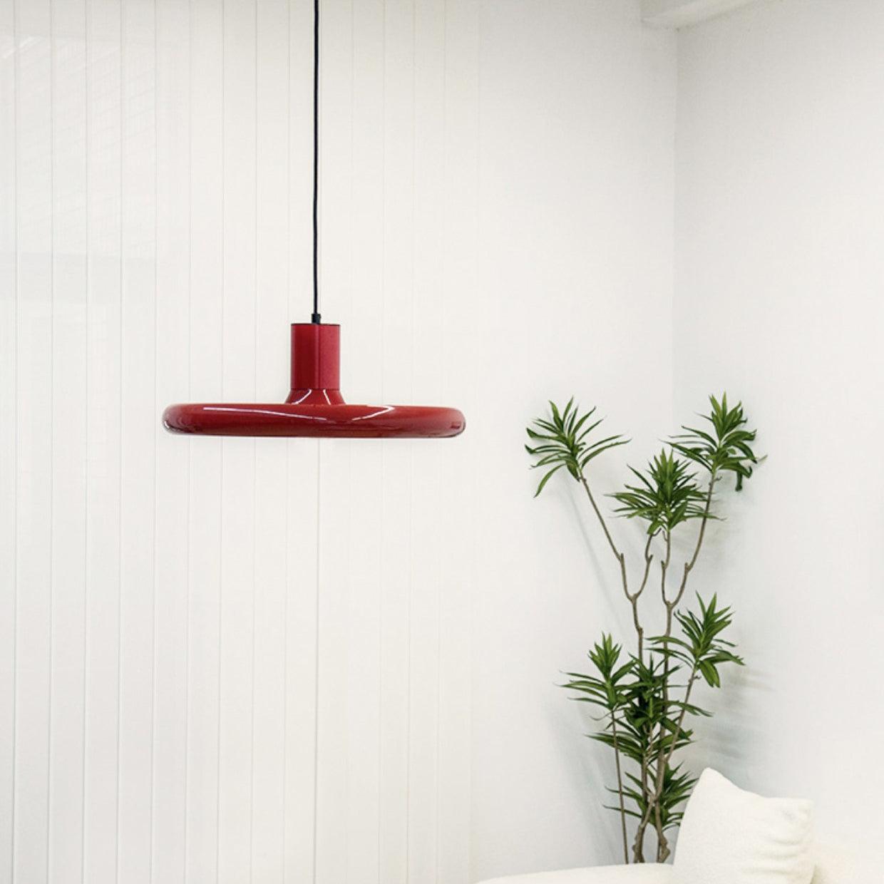 Solara Lampe suspendue cylindrique en aluminium à disque industriel - Neutralighting