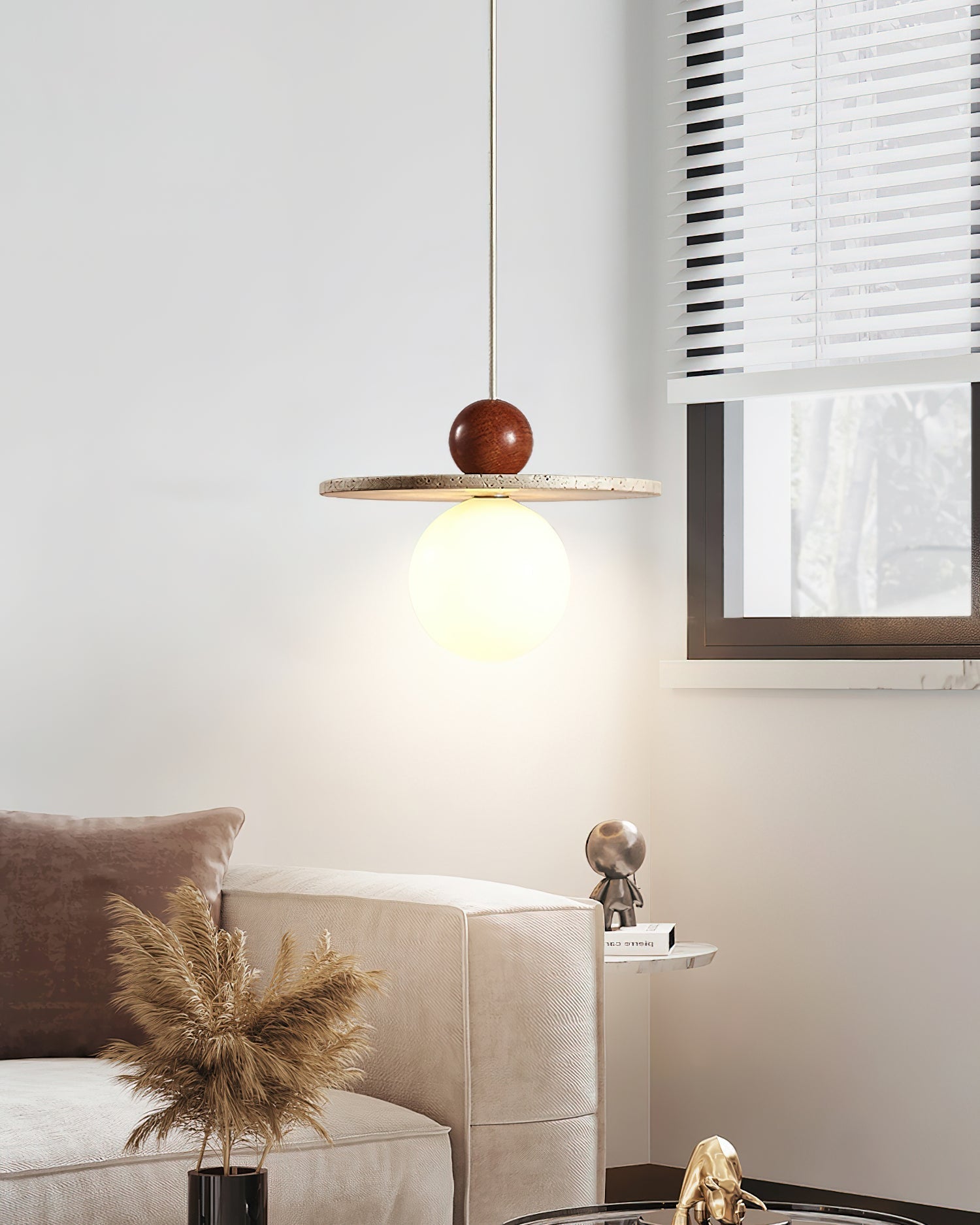 Marcio Suspension en Travertin - Neutralighting