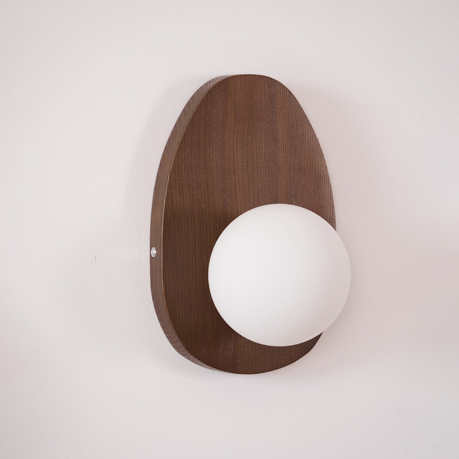 Nylaeiel Nordic Art Plug-in Walnut Glass Wood Wall Lamp - Neutralighting