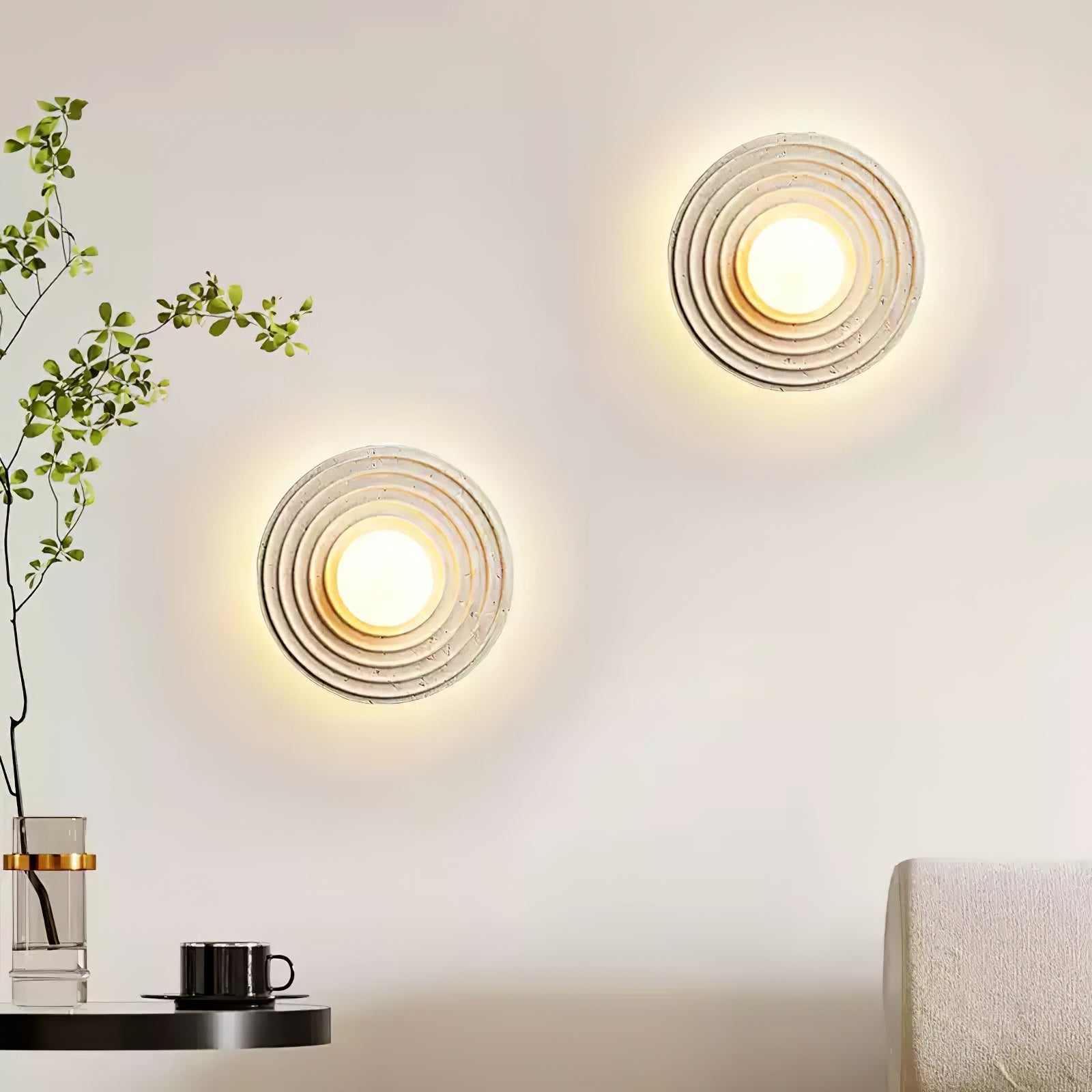 Zelirara Applique Murale Minimaliste en Travertin - Neutralighting